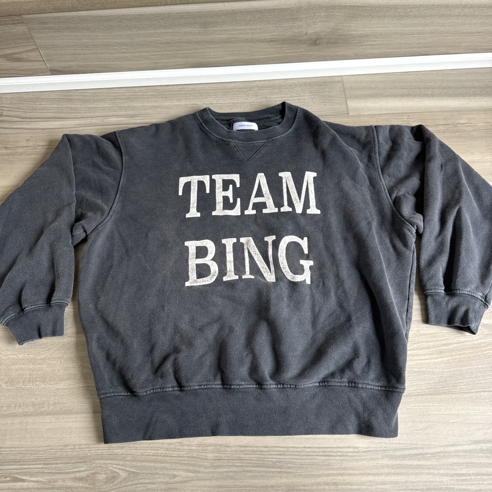 Anine Bing Black Team Bing Sweatshirt
